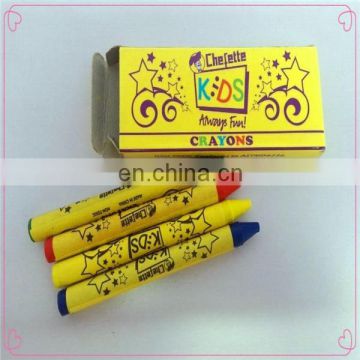 Custom wholesale colorful 4 pack promotional kids wax crayon