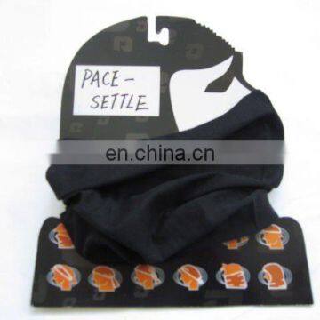 Pure Black Elastic Mask Tube multifunctional Customized Bandana cap