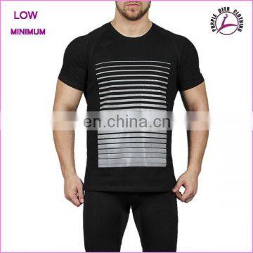 Men's custom tshirt printing machine black sport ts-shirt