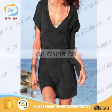 2016 Summer Sexy V Neck Women Elegant Beach Party Casual Dress