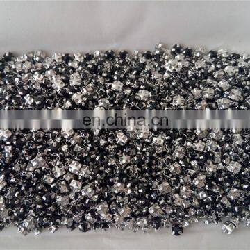 Wholesale ss16 Jet Flat Back Rhinestones With Back Cross Claw Settings