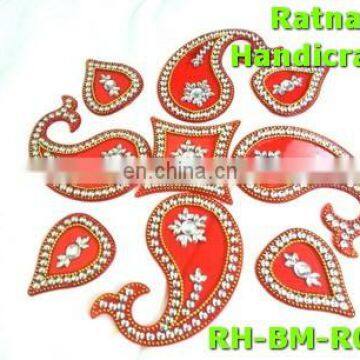 Ratna handicrafts Exclusive Green Rangoli RH-BM-R012