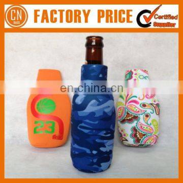 Cuatomized Insulation Neoprene Bottle Cooler With Tab