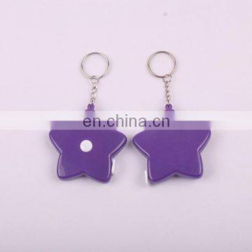 Mini Star Measuring Tape Measure Keychain 1.5meter Key Chain Ring