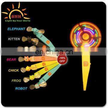 Pocket LED glowing portable mini fan pen shenzhen factory