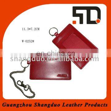 Quality Handmade Red Genuine Leather Name Tag for Sale