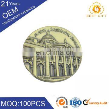 classic custom standard zinc alloy die cast round coin