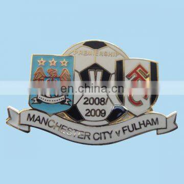 custom metal champions league badge with enamel