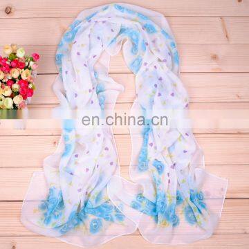 Wholesale Digital Print Chiffon Shawl Fashion Design Beach Chiffon Scarf photo-3