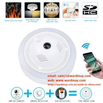 2018 New Technology Fire Smoke/Dangerous Gas Alarm Network CCTV Security WiFi HD IP Camera