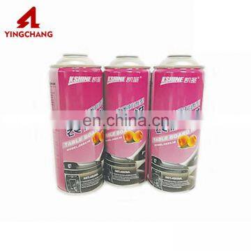 Table wax spray can empty round tinplate metal aerosol can