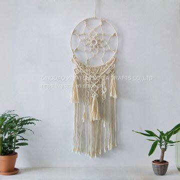 Handwoven cotton wall hanging artisanal woven cotton