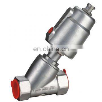 High quality Pneumatic actuator operation SS304 G11/4" Single action angle seat valve