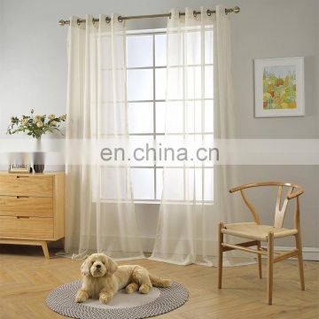 Various colors available Grommet Textured Solid Sheer Curtains