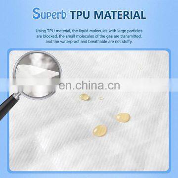 2020 Amazon Hot Sale Home Textile Stretch Skirt Knife Edge Crcular Knitted Waterproof Mattress Topper King photo-3