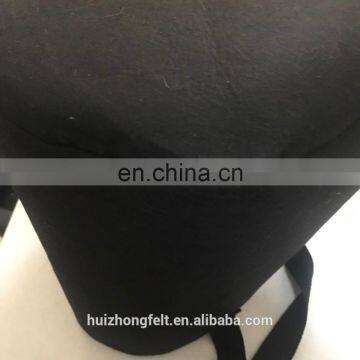 Black Round Planter Bag Felt Grow Bag for Plants Flowers Pot photo-6