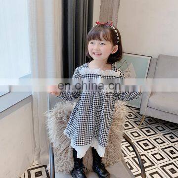 Children's Clothing Ins Girls Autumn 2020 Children's Lace Plaid Skirt Children's Dress