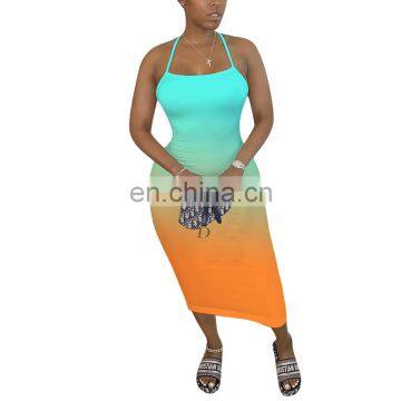 New Arrivals Wholesales Women Backless Tie Dyed Casual Dresses Ladies Bodycon Sexy Dresses Women Summer Dresses photo-6