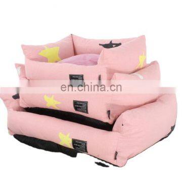 HQP-JJ30 HongQiang 2020 autumn winter new pink five-pointed star three-piece set can be removed and washed cotton nest