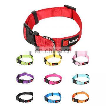 New arrival wholesale multi-colors adjustable comfortable dog training collar nylon