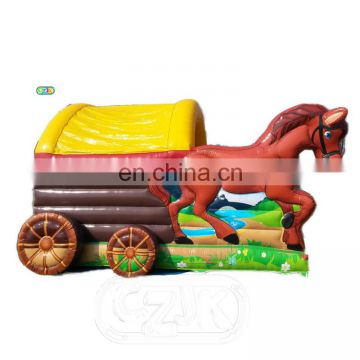 mobile carousel horse moonwalk inflatable bouncer for commercial sale