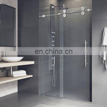 Wholesale Square Tempered Glass Shower Door Frameless Shower Screen 10mm Glass Shower Door photo-4