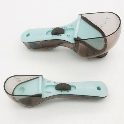 2 Adjustable Measuring Spoons Set Quantitative Measuring Spoon Household Baking Scale Spoon Scale Measuring Spoon photo-2