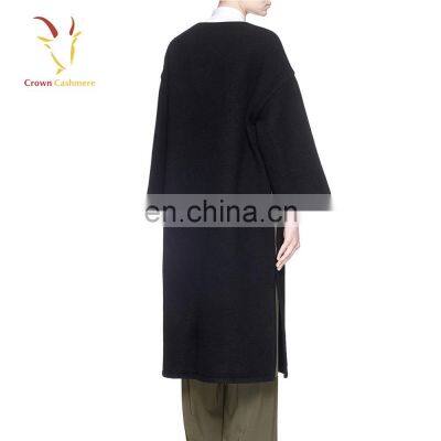 Women Thicken Warm Winter Cashmere Long Coat Ladies photo-2