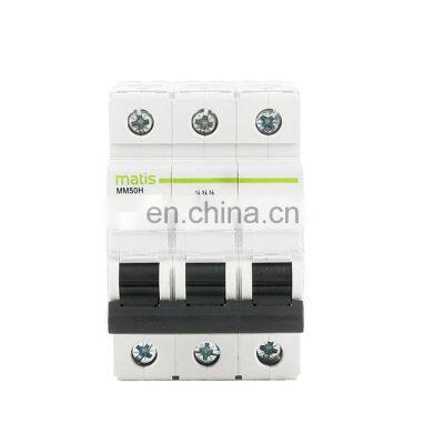 Safe Material Top Quality Professional Design Matis MM50H-3P 380V 50/60hz Mcb Leakage Circuit Breakers Machine