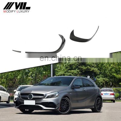 Carbon Fiber Front Bumper Canards for Mercedes Benz A45 Hatchback 4-Door 2016-2018