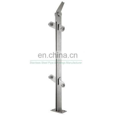 Foshan PEMCO Factory Adjustable Stairs Glass Side Mounting Baluster photo-5