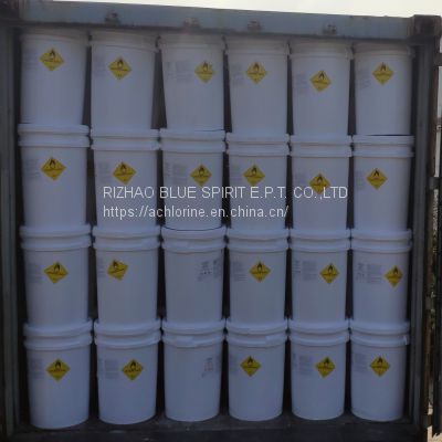 TCCA90 Swimming pool Water Treatment Chemical 2893-78-9 Sodium Dichloroisocyanurate Granular 8-30 mesh, effective chlorine 56%min  50kg white US type pail 18 mt  into 1X20'FCL