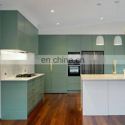 China Gold Supplier High Gloss Green Lacquer Kitchen Cupboard Kitchen Cabinet Kitchen Furniture Set