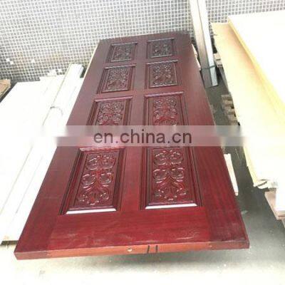 Antique Mahogany Solid Wood Exterior Double Carved Front Doors photo-2