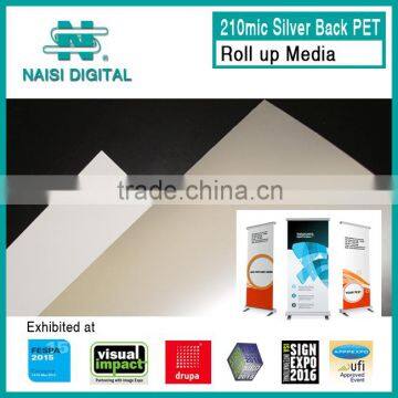 210mic Silver Back Pet Banner Roll Material for Eco Solvent Quality Choice