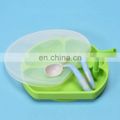 Introducing Latest Silica Gel Cutlery Food Boy Tableware Plates Dinnerware Set Kids