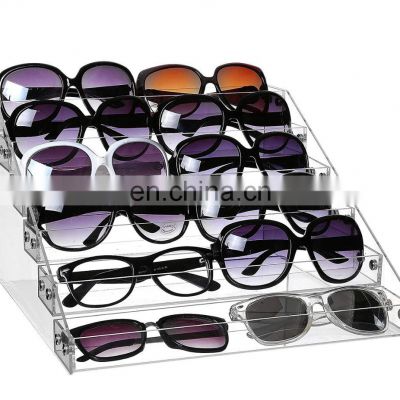 Sunglasses Retail Shop 6-Tier Clear Acrylic Display Holder Countertop Nail Polish Bottle Stands