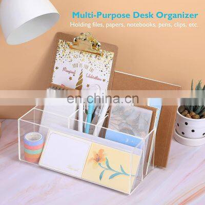 Desk Organizer for Pen Desktop Multi-Functional Acrylic Office Desk Organizer Makeup Organizer photo-2