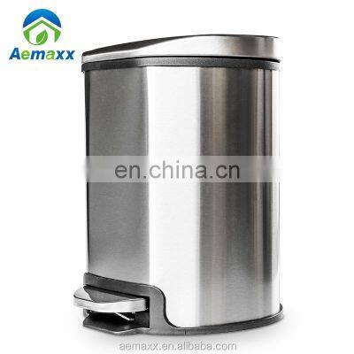 3L/5L/12L Metal Simple Pedal Bin Bathroom Household Trash Bin Stainless Steel Trash Can photo-3