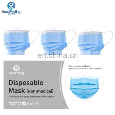 Customized Disposable Mask Hospital Protective Nonwoven 3ply Disposable Face Mask EarLoop Nonwoven mask