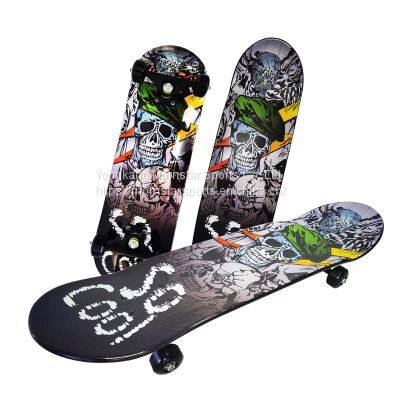 Customized graphic plastic cruiser 28inch double kick surf longboard skateboard