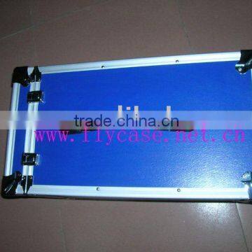 2012 Aluminum blue instrument case with sponge inside for the zip size 520*230*230MM