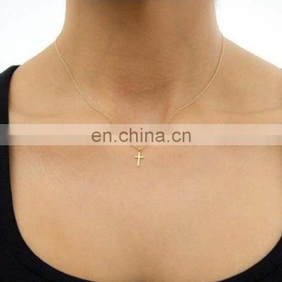 Silver Gold Chain Cross Jewelry Pendant Necklace for Men Women