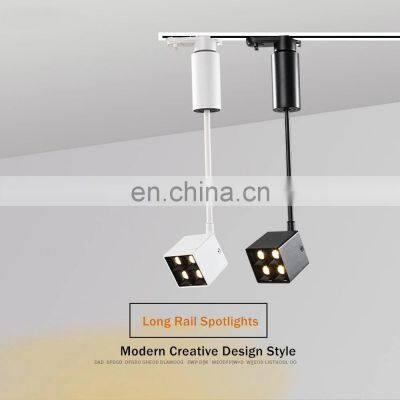 Nordic Modern Track Light 8W Long Pole Rail Spotlight LED Track Light AC 110V 220V Black/White Guide Rail Track Light photo-4