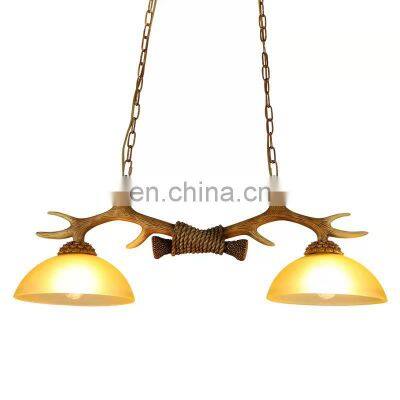 American country retro industrial style antler restaurant living room decorative lights lighting chandelier modern