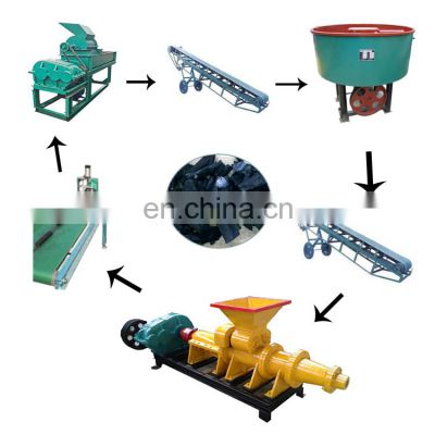 sugarcane bagasse sawdust briquette extruder charcoal making machine