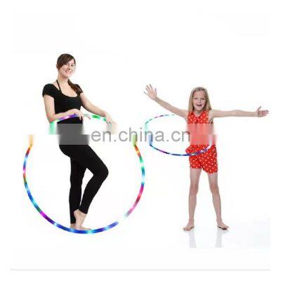 Professional Wholesale Multi Colors 60cm 70cm 80cm 90cm 95cm Flashing Hula Ring And Hoops With Led Light For Adults