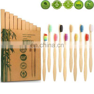 Biodegradable Nylon 4 Bpa Free 4 Pack Bamboo Toothbrush Manufacturer