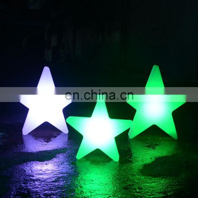 led Christmas lights wholesale /Colorful LED Christmas Decorative atmosphere lamp Star shaped outdoor floor lamp  with Battery