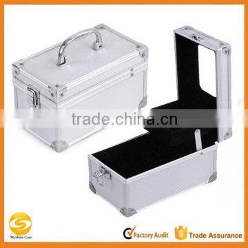 Code Lock Silver Aluminum Tool Case with Mirror, Makeup Vantity box, Cosmetic Travel carrying Case